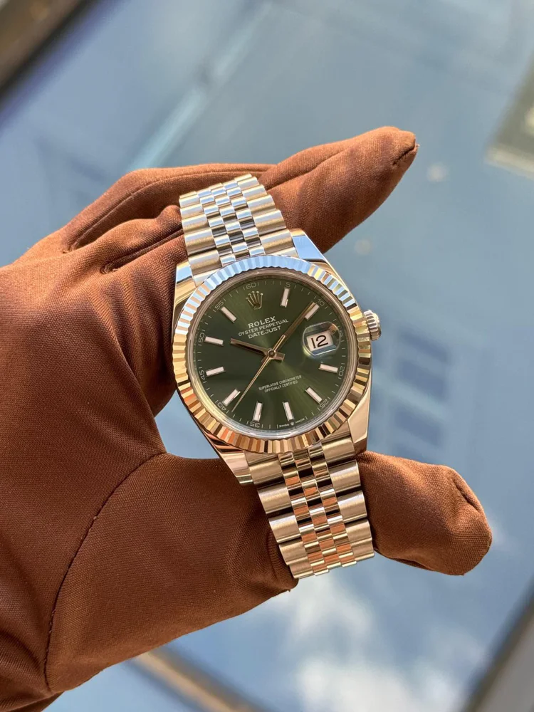 Rolex Datejust 41 Full set 2023 Green Dial